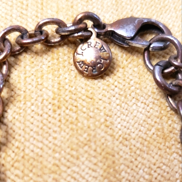 Signed J. Crew Blue/Green Rhinestone Flower Necklace - Picture 7 of 12